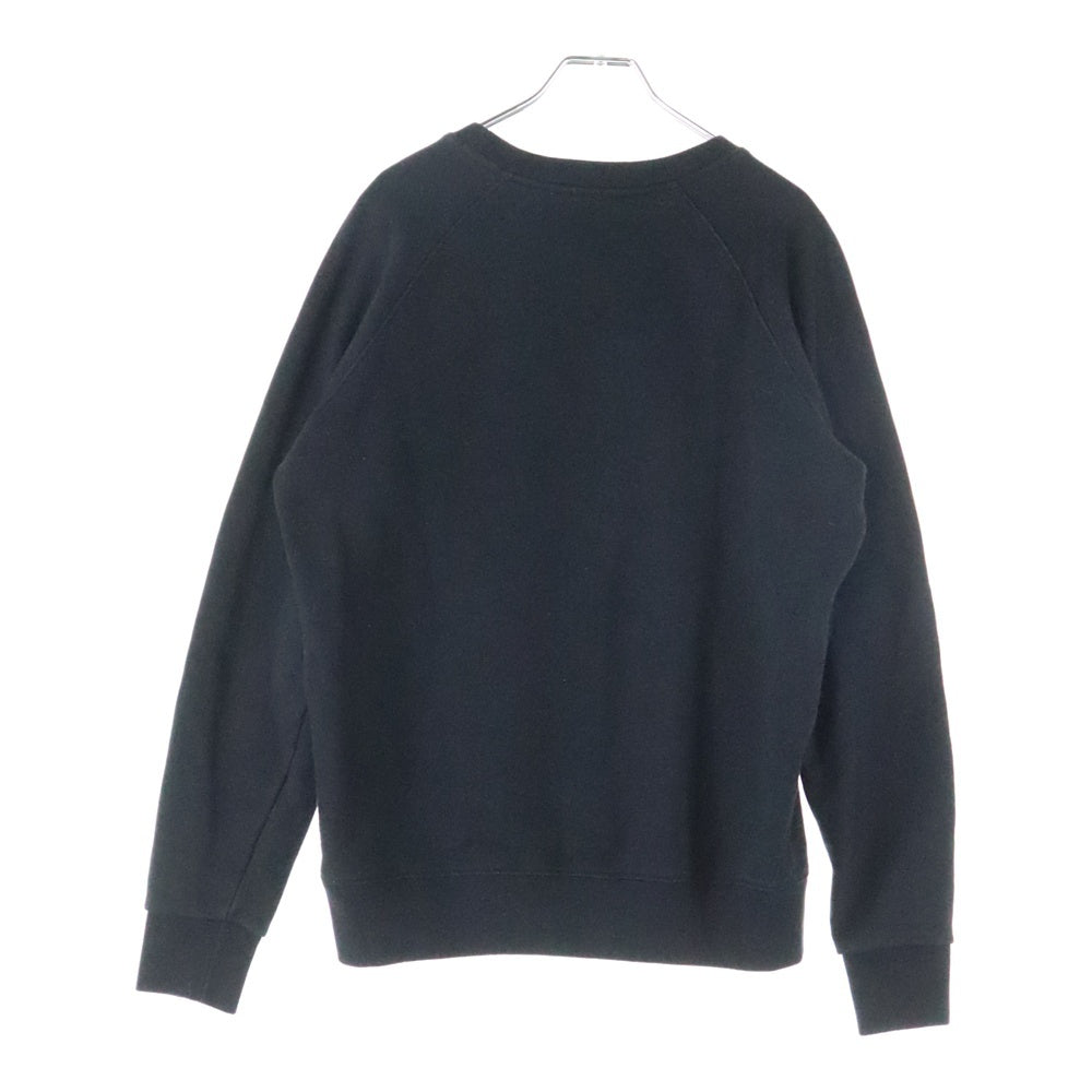 MAISON KITSUNE(メゾンキツネ) フォックスデザインプリント クルーネック カットソー スウェット トレーナー ブラック