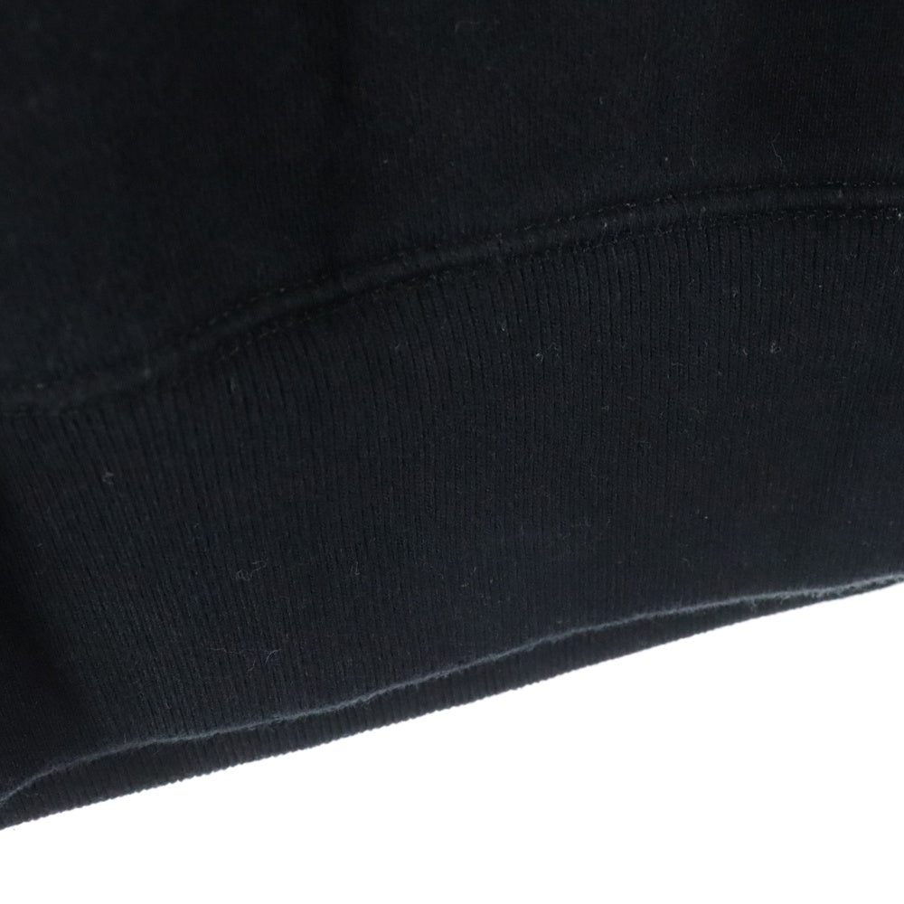 MAISON KITSUNE(メゾンキツネ) フォックスデザインプリント クルーネック カットソー スウェット トレーナー ブラック