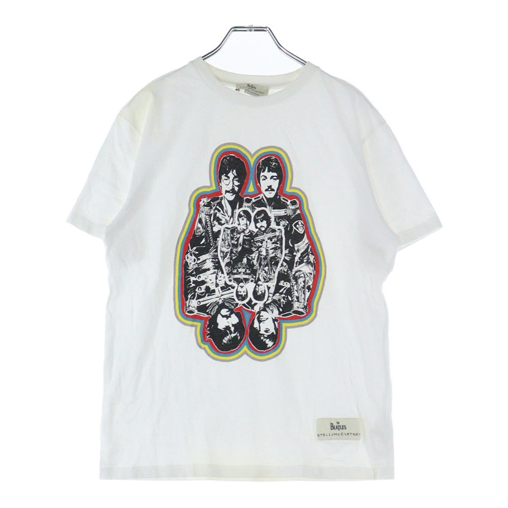 STELLA McCARTNEY(ステラマッカートニー) ×THE BEATLES ザ ビートルズ フロントデザイン クルーネック カットソー 半袖Tシャツ ホワイト