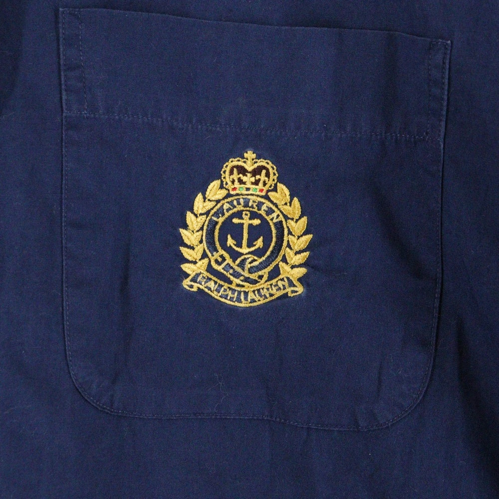 LAUREN RALPH LAUREN(ローレンラルフローレン) 胸エンブロイダリーデザイン 7B 長袖シャツ レディース ネイビー