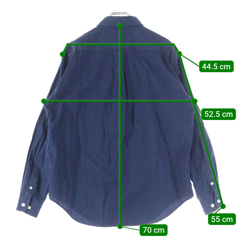 LAUREN RALPH LAUREN(ローレンラルフローレン) 胸エンブロイダリーデザイン 7B 長袖シャツ レディース ネイビー