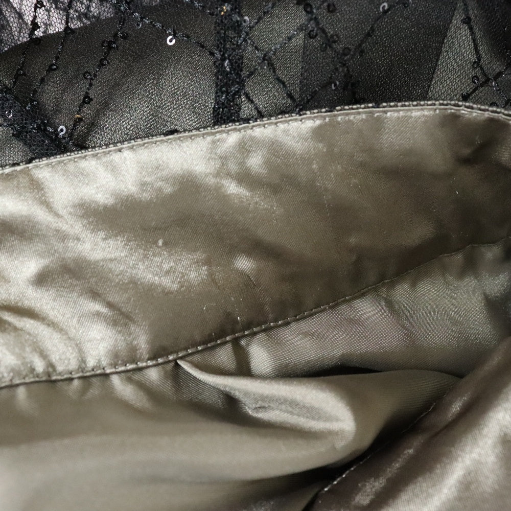 NO BRAND(ノーブランド) dazzlin ダズリン スパンコールチュール チェックロングスカート ブラック レディース 022410800201