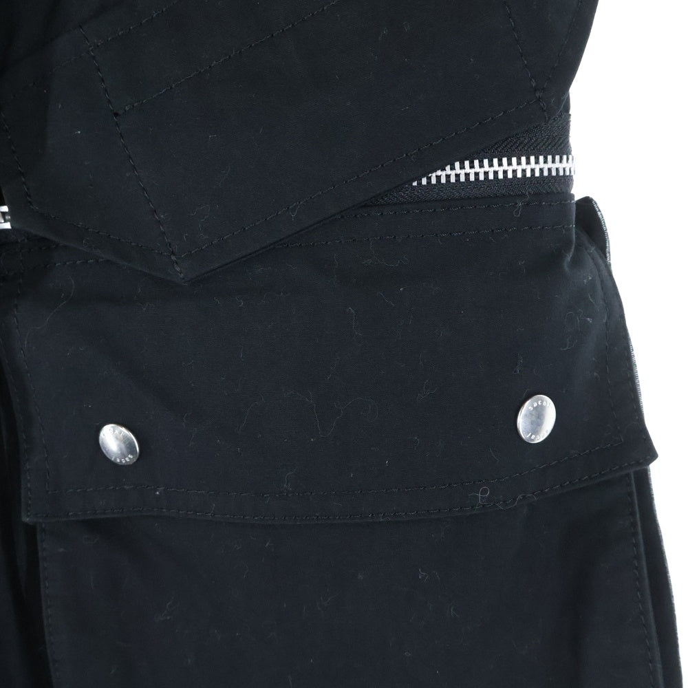 Sacai(サカイ) 21AW COTTON OXFORD PANTS コットン オックスフォード マルチフラップポケット ベルト付き カーゴパンツ ブラック 21-02596M