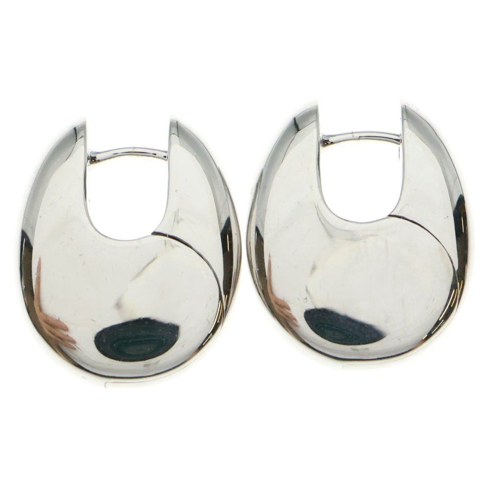 TOMWOOD(トムウッド) Pebble Hoops Medium ぺブル フープ ミディアム シルバー ピアス
