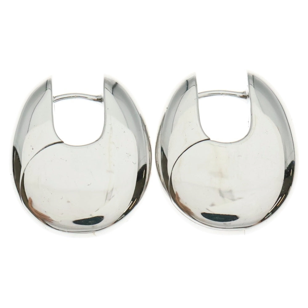TOMWOOD(トムウッド) Pebble Hoops Medium ぺブル フープ ミディアム シルバー ピアス
