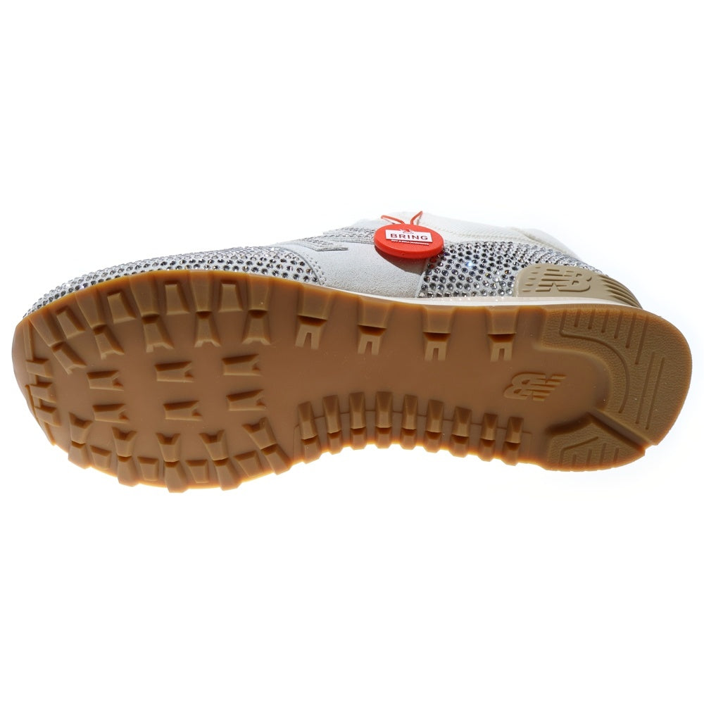 miumiu(ミュウミュウ) x New Balance 574 Crystal N Logo Sneakers ニューバランス クリスタル ロゴ ローカットスニーカー ホワイト/クリア 5E044E 3LN8 F0009