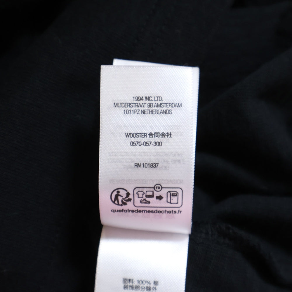 SUPREME(シュプリーム) 25SS Satin Applique S/S Top Tee サテン アップリケ ショートスリーブ トップ クルーネック半袖Tシャツ カットソー ブラック
