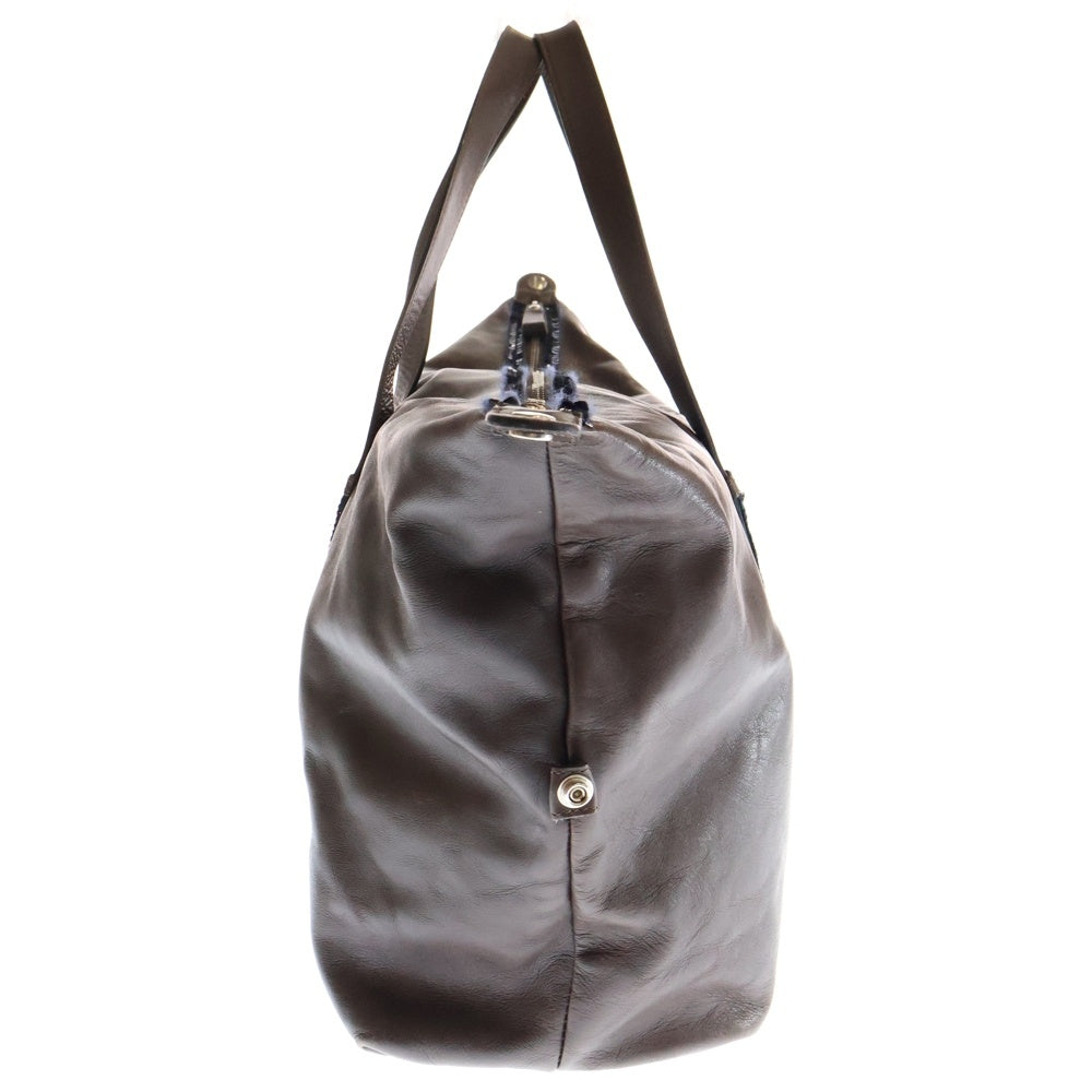 NO BRAND(ノーブランド) VANESSABRUNO (ヴァネッサブリューノ) スパンコール カウレザートートバッグ レディース ブラウン