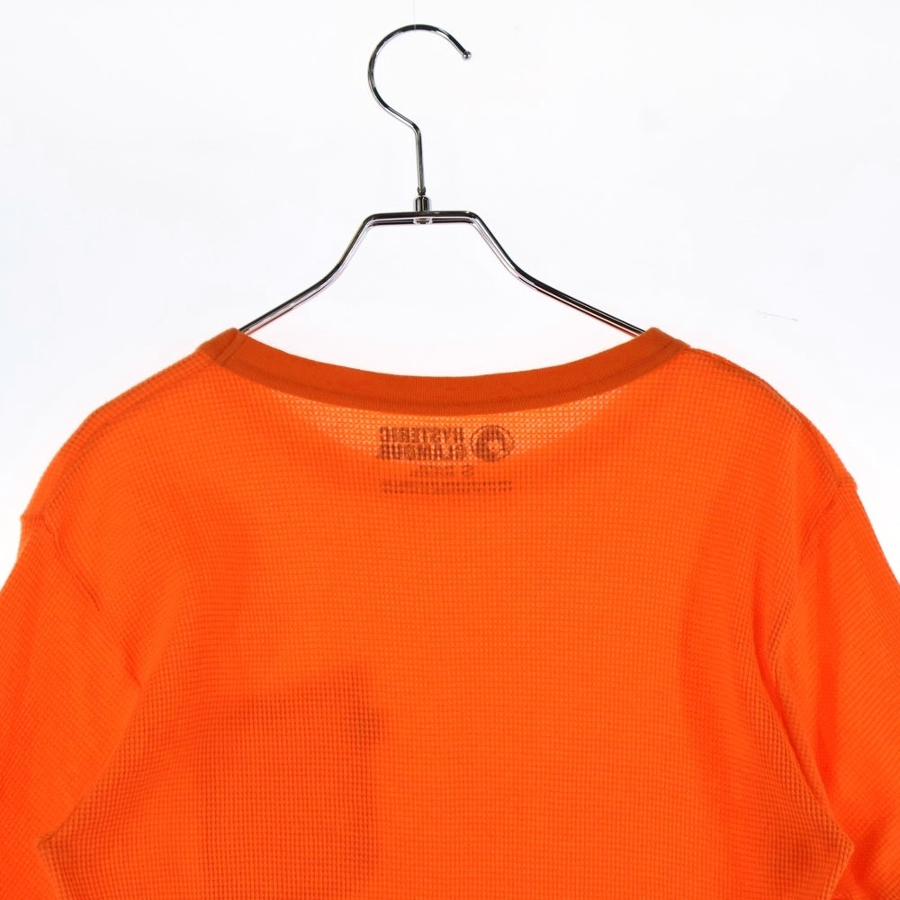 HYSTERIC GLAMOUR(ヒステリックグラマー) ワッフル クルーネック半袖ポケットTシャツ カットソー オレンジ 02193CE01