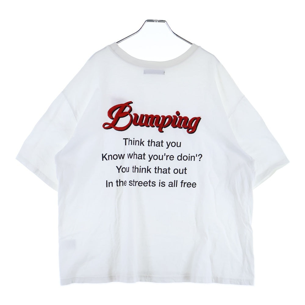 SHAGGIE(シャギー) 両面刺繍 クルーネック半袖Tシャツ カットソー ホワイト SGZUC0622006