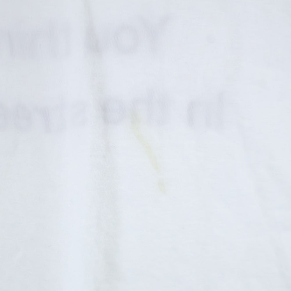 SHAGGIE(シャギー) 両面刺繍 クルーネック半袖Tシャツ カットソー ホワイト SGZUC0622006