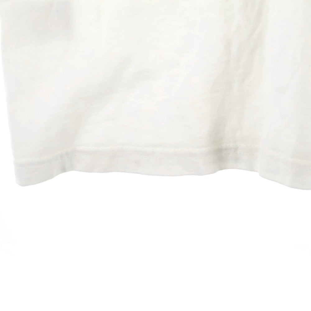 SHAGGIE(シャギー) 両面刺繍 クルーネック半袖Tシャツ カットソー ホワイト SGZUC0622006