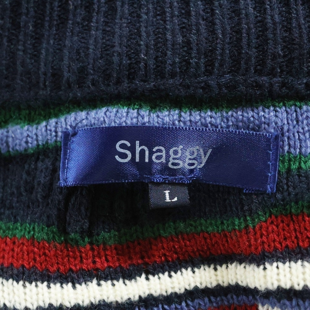 NO BRAND(ノーブランド) SHAGGIE (シャギー) 総柄 アクリルカーディガン マルチカラー