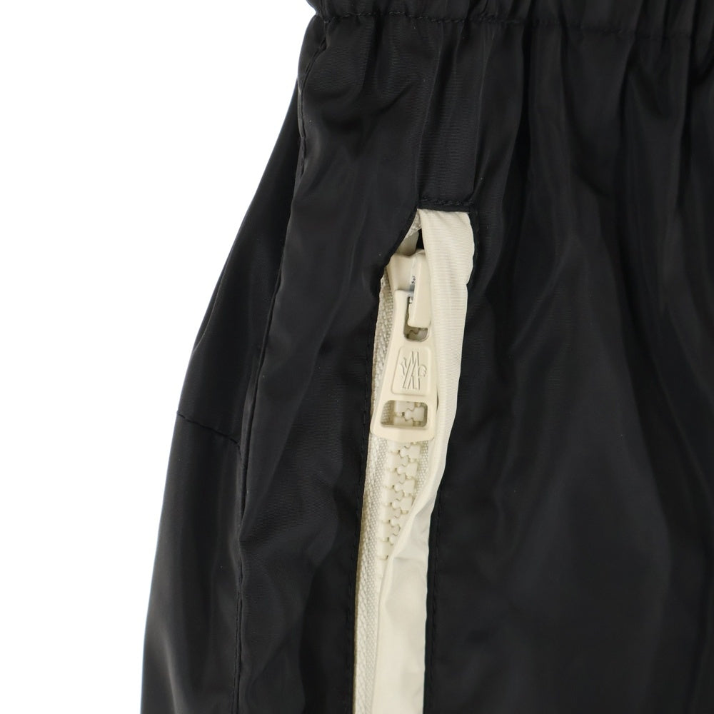 MONCLER(モンクレール) 18AW ロゴパッチ ファスナー付きポケット リブロングパンツ ブラック D20911142800