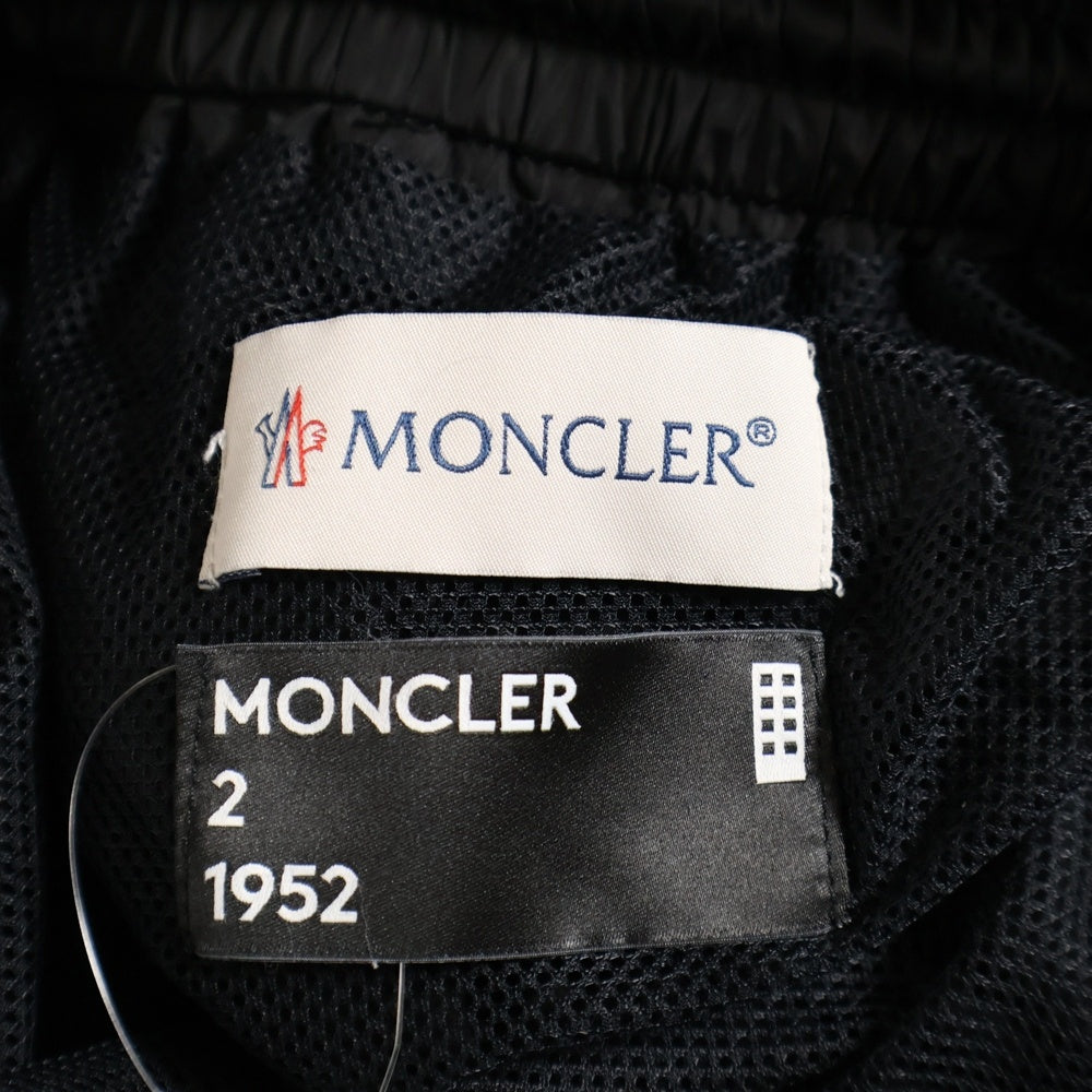 MONCLER(モンクレール) 18AW ロゴパッチ ファスナー付きポケット リブロングパンツ ブラック D20911142800
