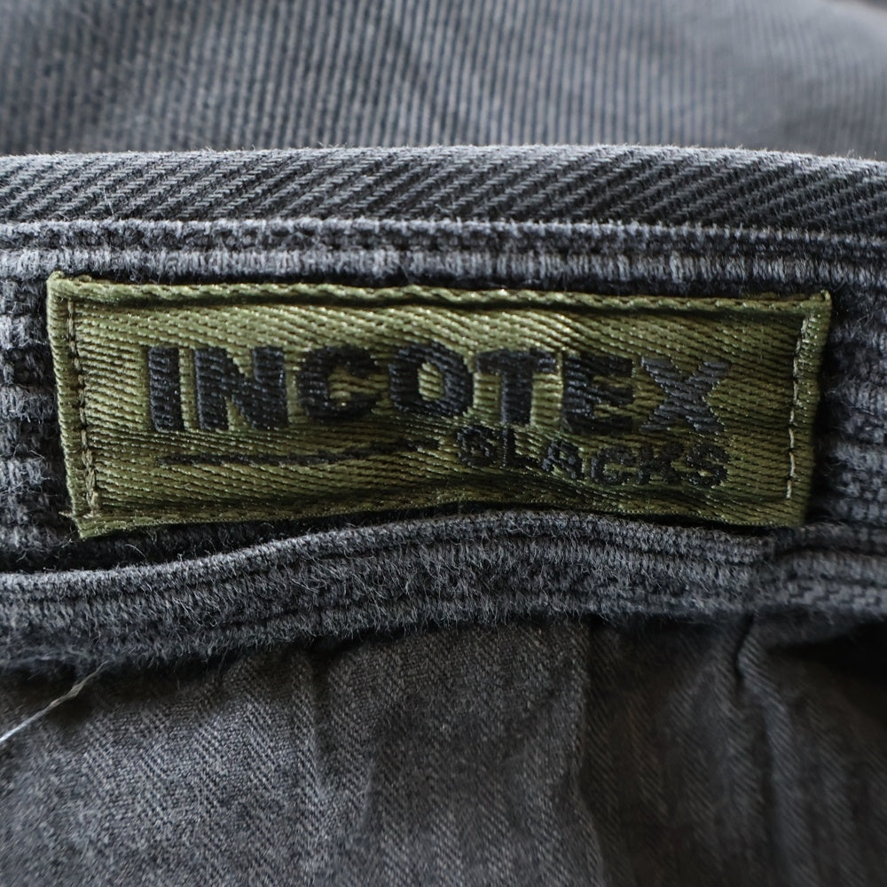 INCOTEX(インコテックス) スリムフィット ZIPフライ ストレート ロングパンツ ブラック 16S100 40689 936