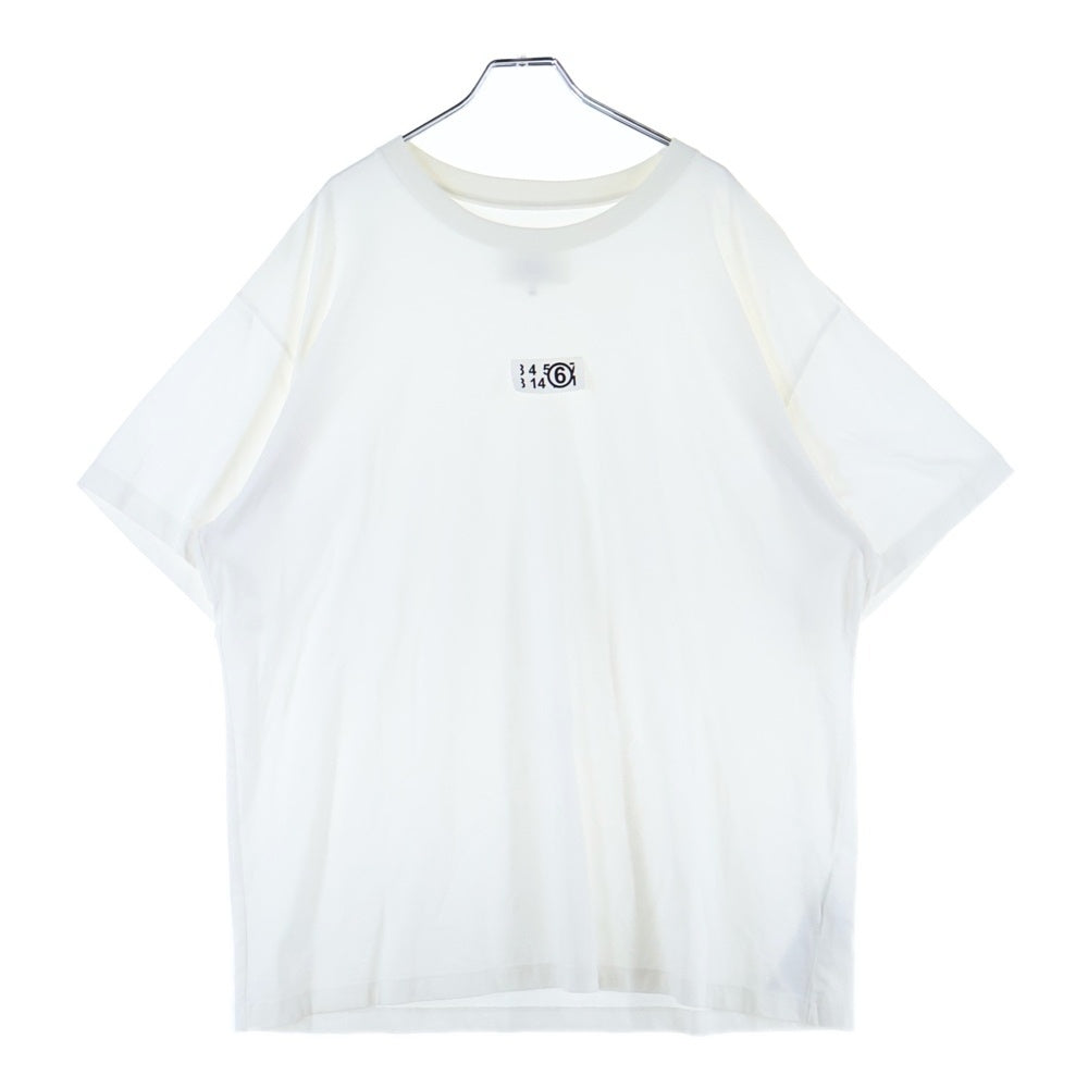 MM6 Maison Margiela(エムエムシックスメゾンマルジェラ) フロントナンバーロゴTシャツ 半袖クルーネックカットソー ホワイト S52GC0275