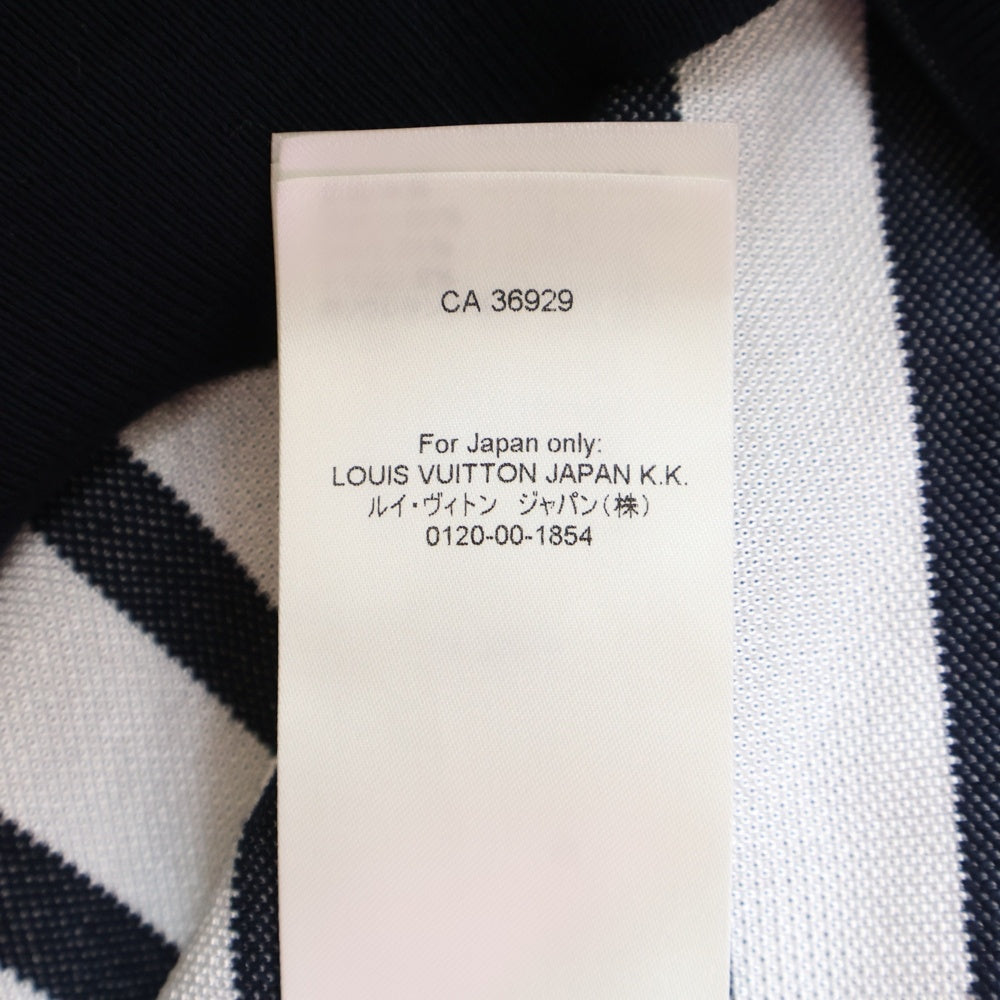 LOUIS VUITTON(ルイヴィトン) 22AW モノグラム フラワー マニリエール 半袖 ニット Tシャツ カットソー レディース ネイビー/ホワイト RW222J OE5 FNKS09
