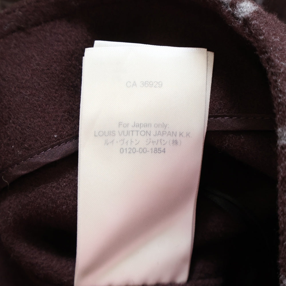 LOUIS VUITTON(ルイヴィトン) 21AW モノグラム マルタンガール ウール シルク ロゴボタン ミニスカート レディース バーガンディー RW212W QS3 FLSK23
