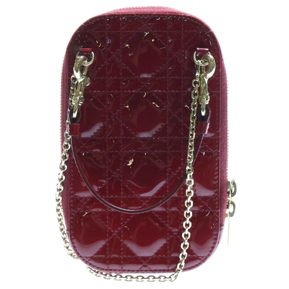 DIOR(ディオール) レディディオール カナージュ パテント フォンホルダー ケース レディース レッド S0872OVRB