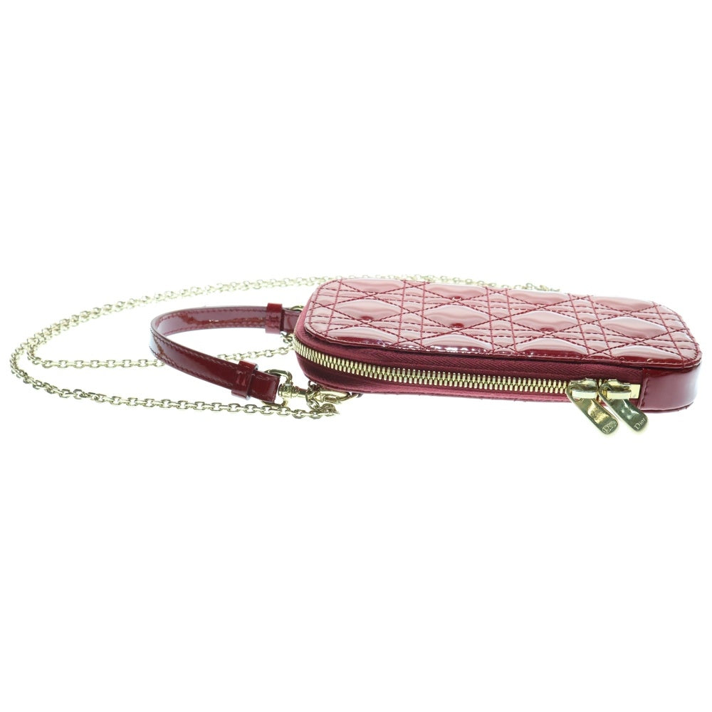 DIOR(ディオール) レディディオール カナージュ パテント フォンホルダー ケース レディース レッド S0872OVRB
