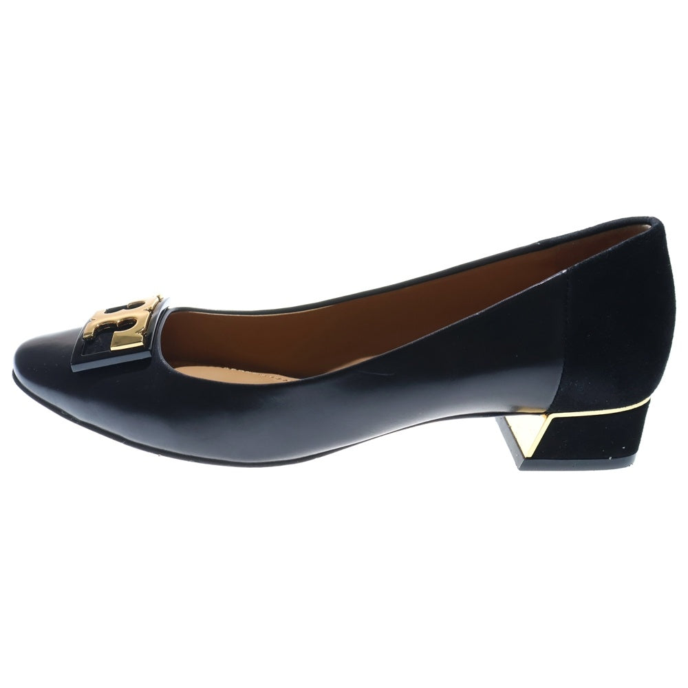 TORY BURCH(トリー バーチ) Tモチーフ スエード切替 レザー ローヒールパンプス ブラック レディース 58320