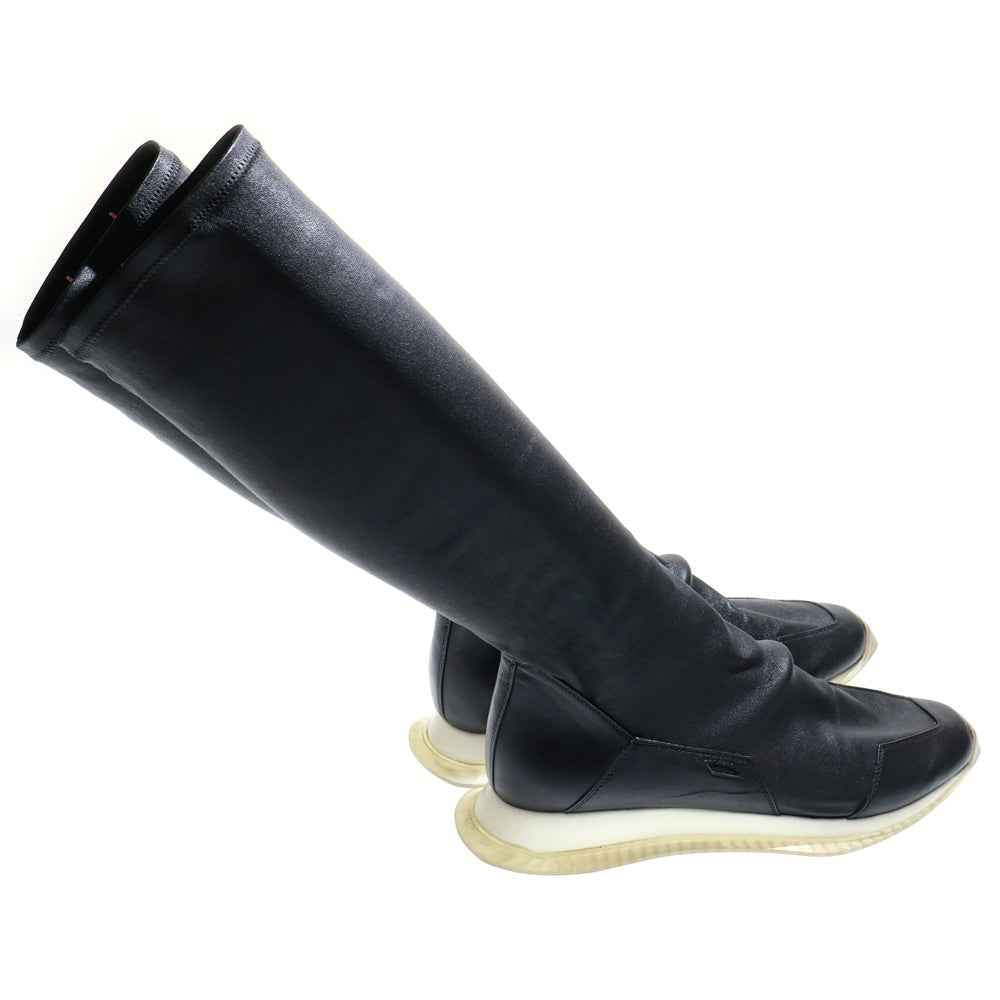 Rick Owens(リックオウエンス) 18AW OBLIQUE RUNNER STRETCH SOCKS オブリーク ランナー ストレッチ ソックススニーカー ブラック RU20F3809