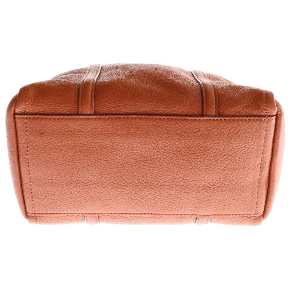 MARC JACOBS(マークジェイコブス) ロゴデザイン レザー 2WAY ハンドバッグ トートバッグ オレンジ M0015656-621