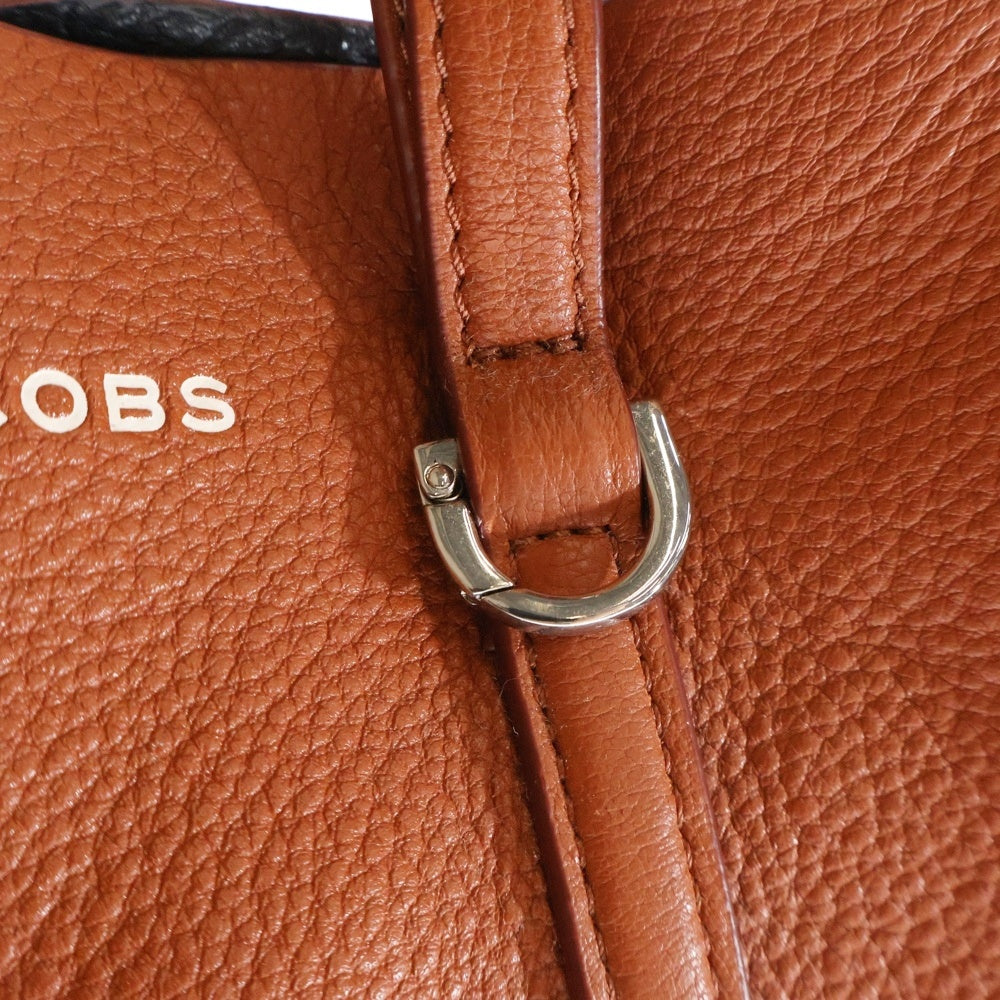 MARC JACOBS(マークジェイコブス) ロゴデザイン レザー 2WAY ハンドバッグ トートバッグ オレンジ M0015656-621