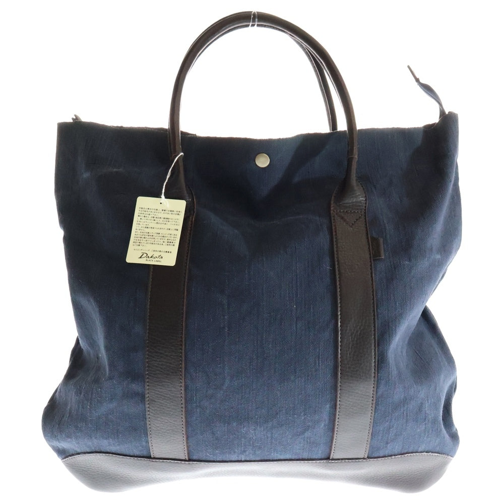 dakota(ダコタ) レザーハンドル セルビッチ デニム ハンドバッグ インディゴ