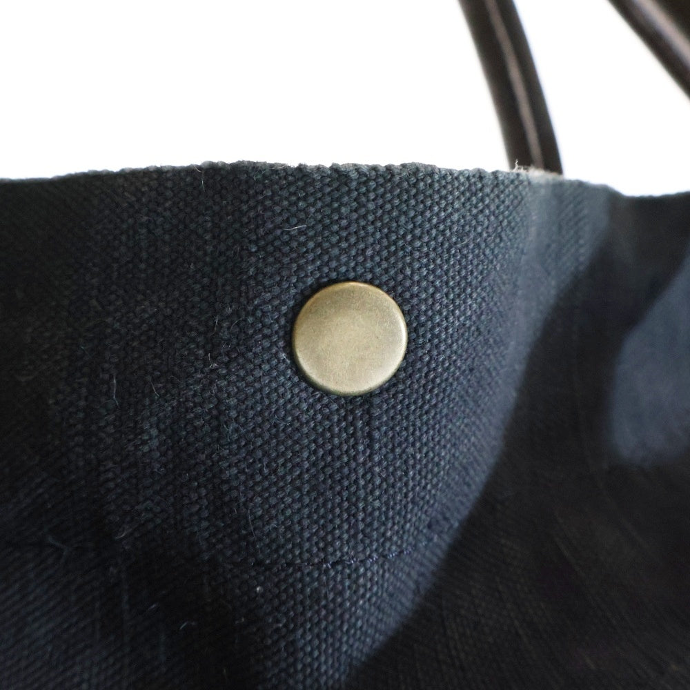 dakota(ダコタ) レザーハンドル セルビッチ デニム ハンドバッグ インディゴ