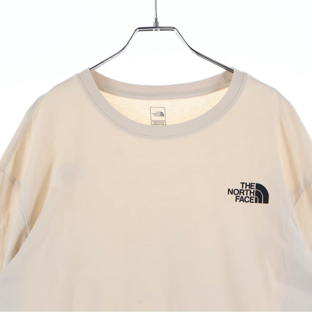 THE NORTH FACE(ザノースフェイス) COTTON BASIC L/S TEE コットン ロゴプリント ベーシック 長袖Tシャツ カットソー ベージュ NT7TN01C