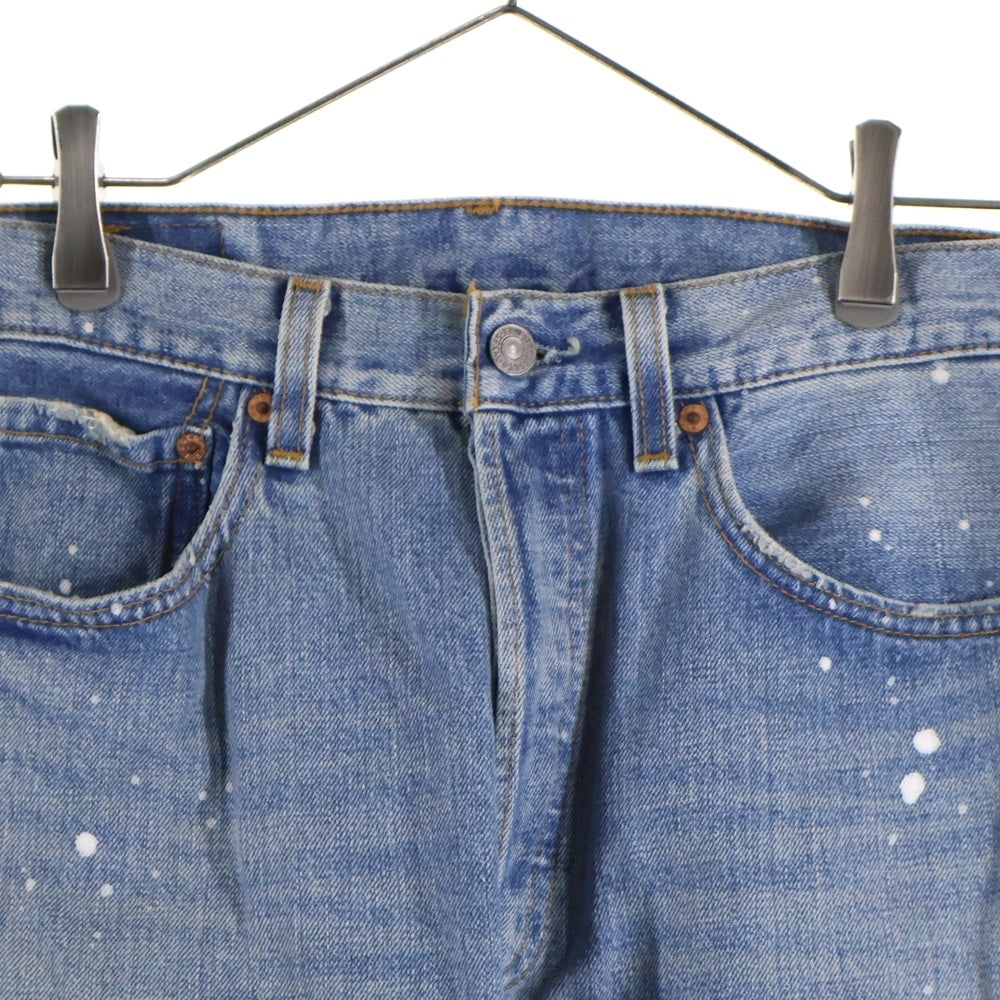 Levi's(リーバイス) 01年製 501 ボタンフライ ボタン裏553 ペイント デニムパンツ インディゴ