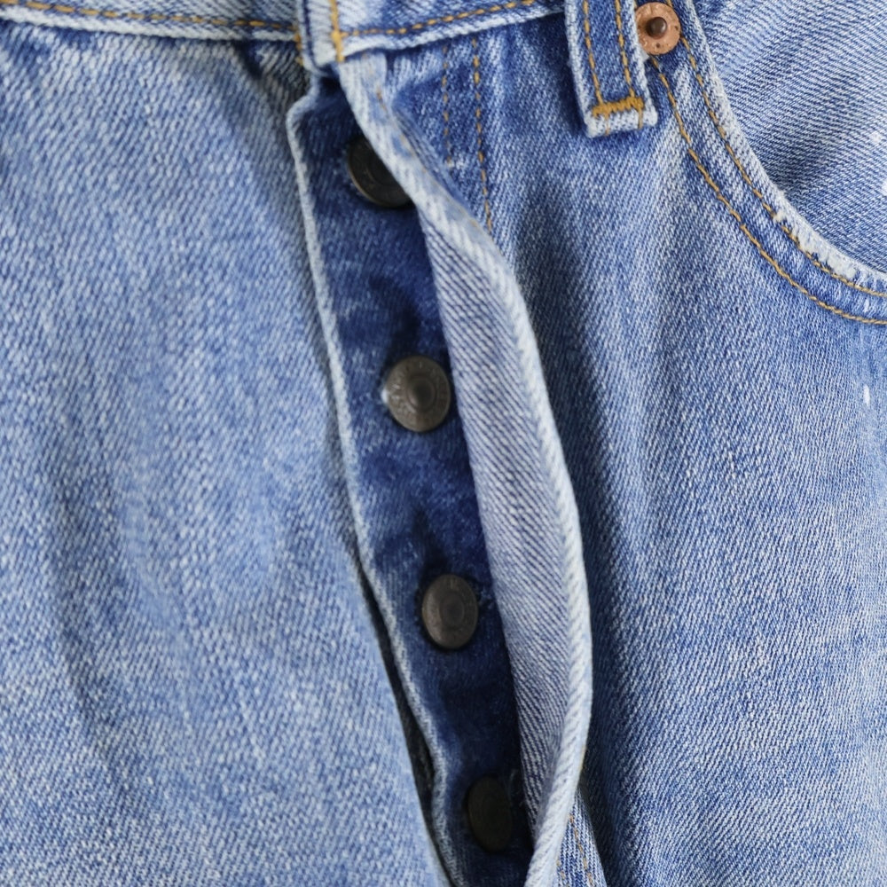 Levi's(リーバイス) 01年製 501 ボタンフライ ボタン裏553 ペイント デニムパンツ インディゴ