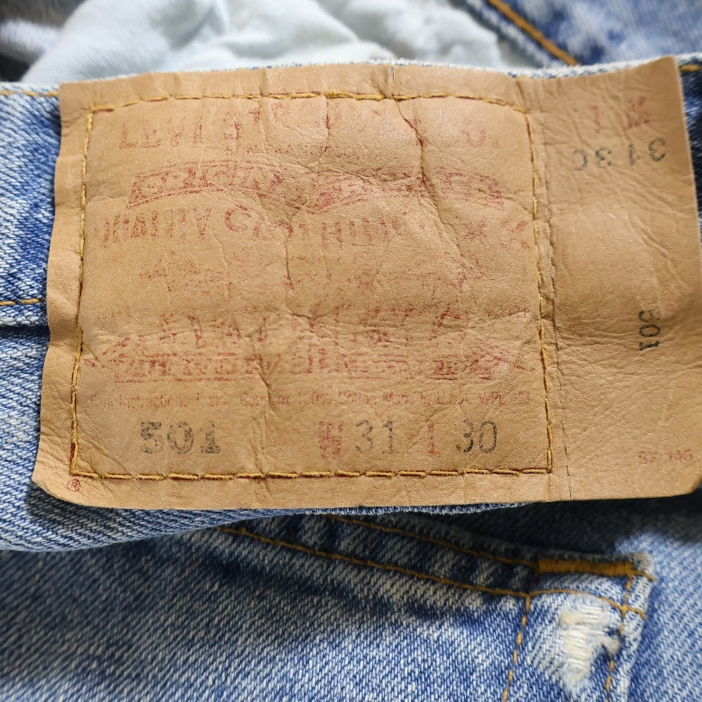 Levi's(リーバイス) 01年製 501 ボタンフライ ボタン裏553 ペイント デニムパンツ インディゴ