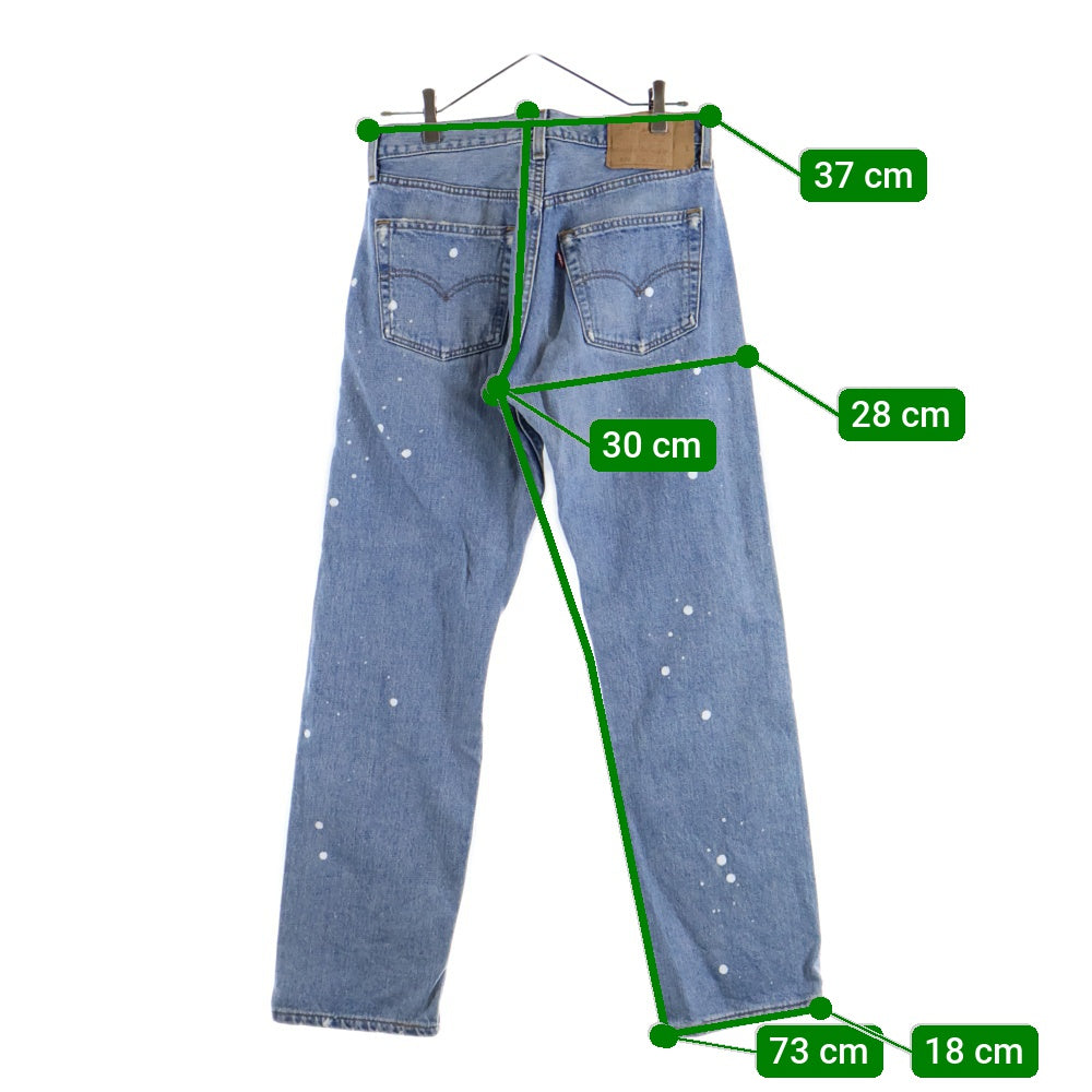 Levi's(リーバイス) 01年製 501 ボタンフライ ボタン裏553 ペイント デニムパンツ インディゴ