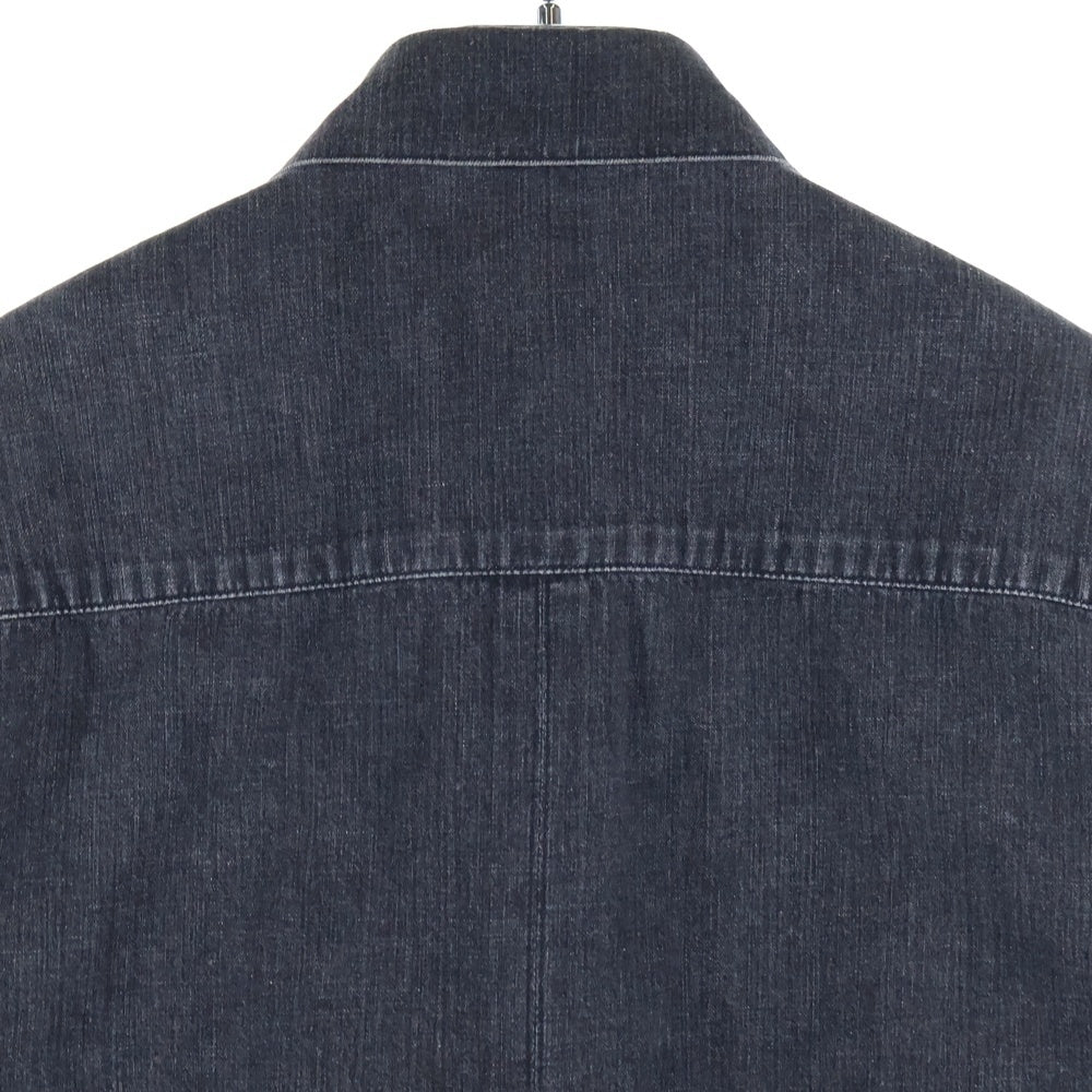 CHROME HEARTS(クロムハーツ) LOOSEENDS LS ルーズエンド 袖クロスパッチ クロスボールボタン デニム長袖シャツ ブラック