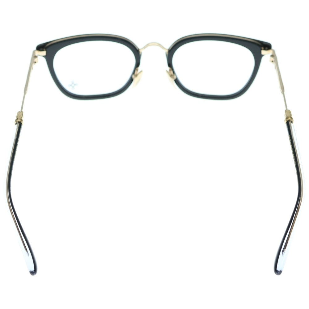 CHROME HEARTS(クロムハーツ) STRAPADICTOME ストゥラパディクトム スクエアフレーム ウェリントンサングラス 眼鏡 ブラック/ゴールド