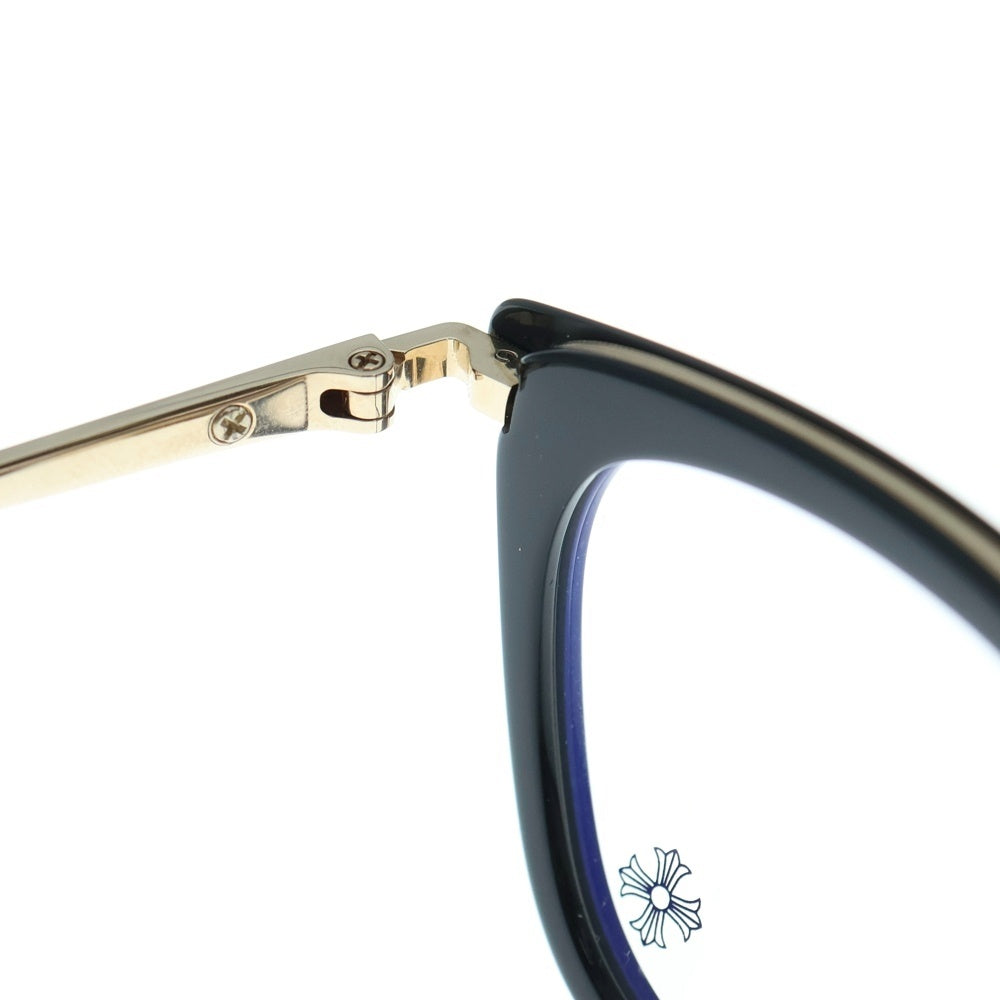 CHROME HEARTS(クロムハーツ) STRAPADICTOME ストゥラパディクトム スクエアフレーム ウェリントンサングラス 眼鏡 ブラック/ゴールド