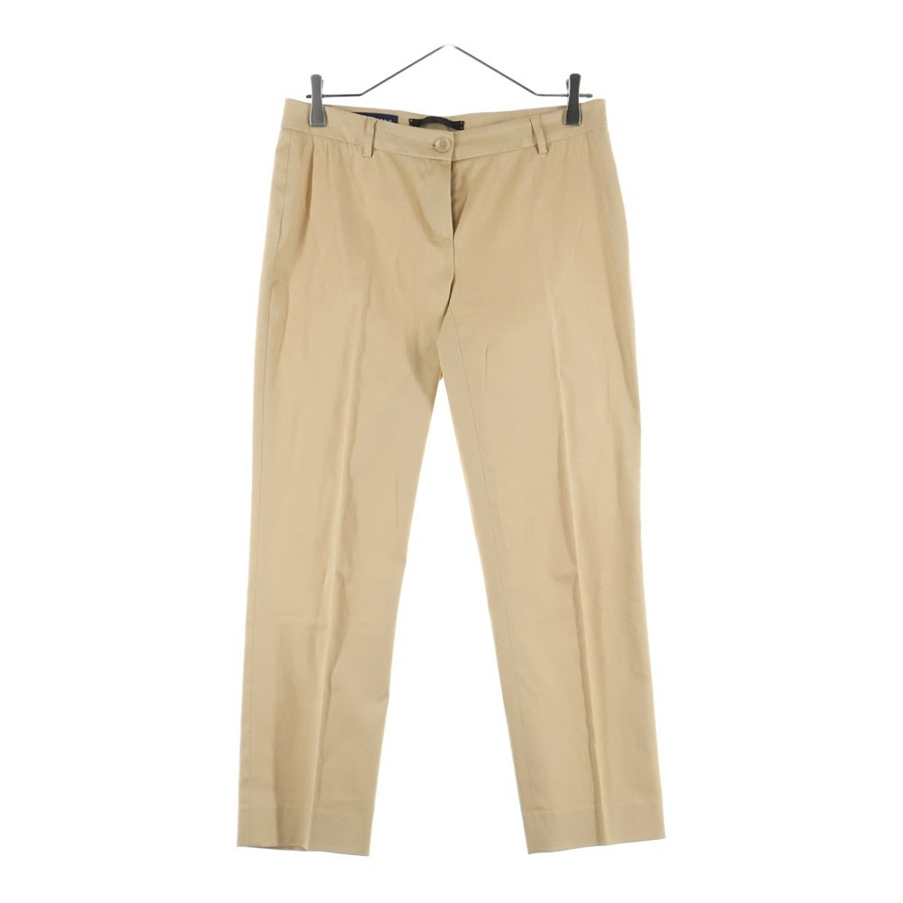 NO BRAND(ノーブランド) LES COPAINS(レコパン)センタープレス テーパード パンツ ベージュ レディース 046984