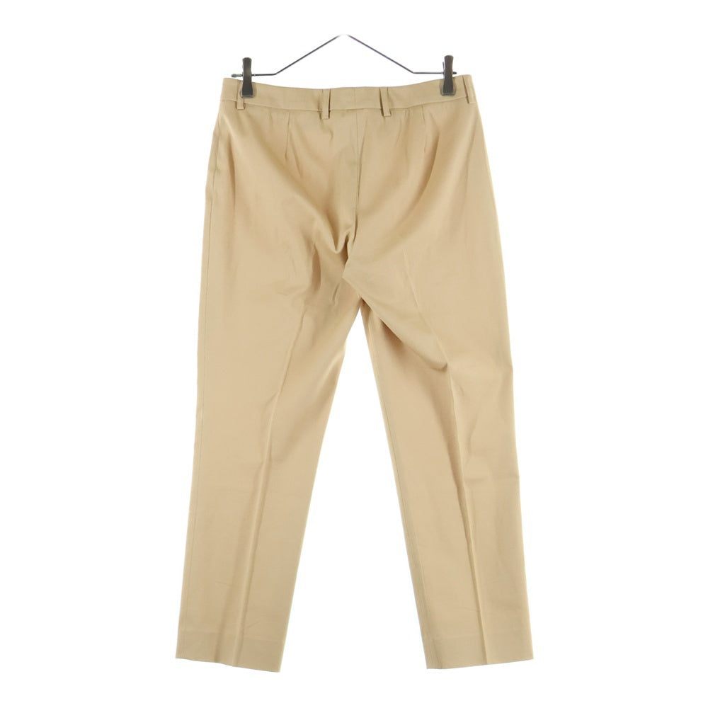 NO BRAND(ノーブランド) LES COPAINS(レコパン)センタープレス テーパード パンツ ベージュ レディース 046984