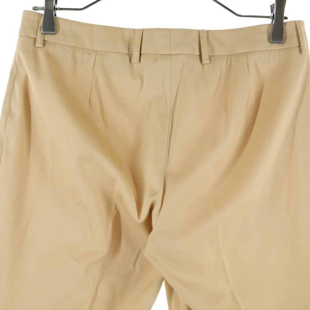 NO BRAND(ノーブランド) LES COPAINS(レコパン)センタープレス テーパード パンツ ベージュ レディース 046984