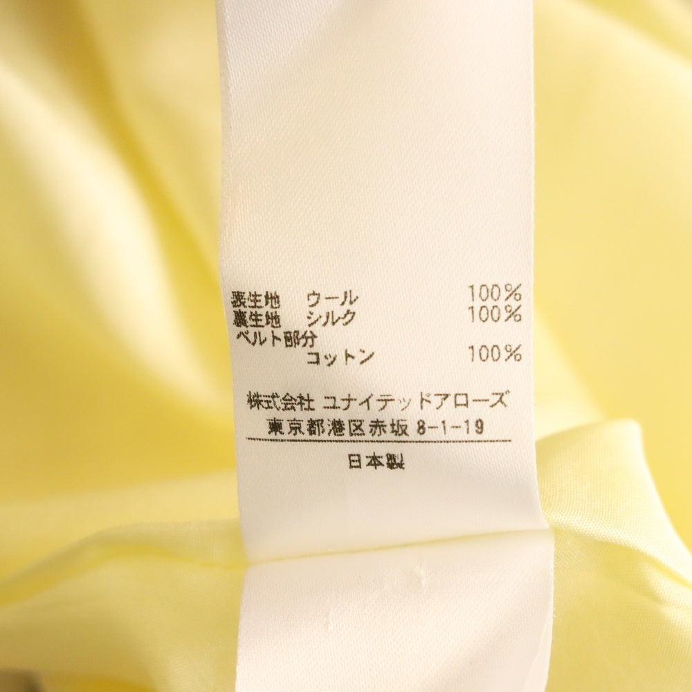 DRAWER(ドゥロワー) ウール チェックスカート ベージュ/イエロー レディース 6524-299-0788