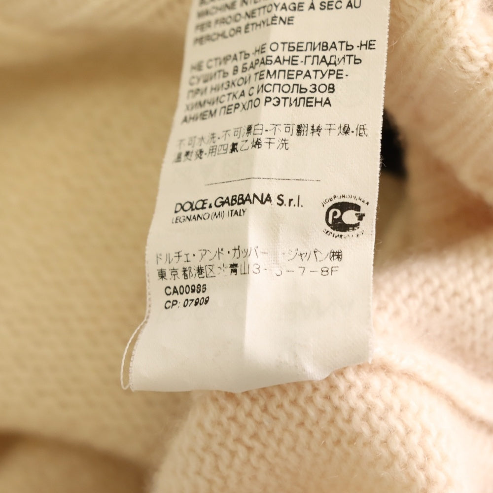 DOLCE & GABBANA(ドルチェアンドガッバーナ) タートルネック ニット スリークオータースリーブ Tシャツ ピンク レディース FE790K