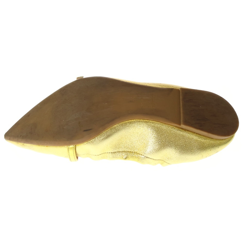 DRESSTERIOR(ドレステリア) ストラップ レザーパンプス シュージュ イエロー レディース