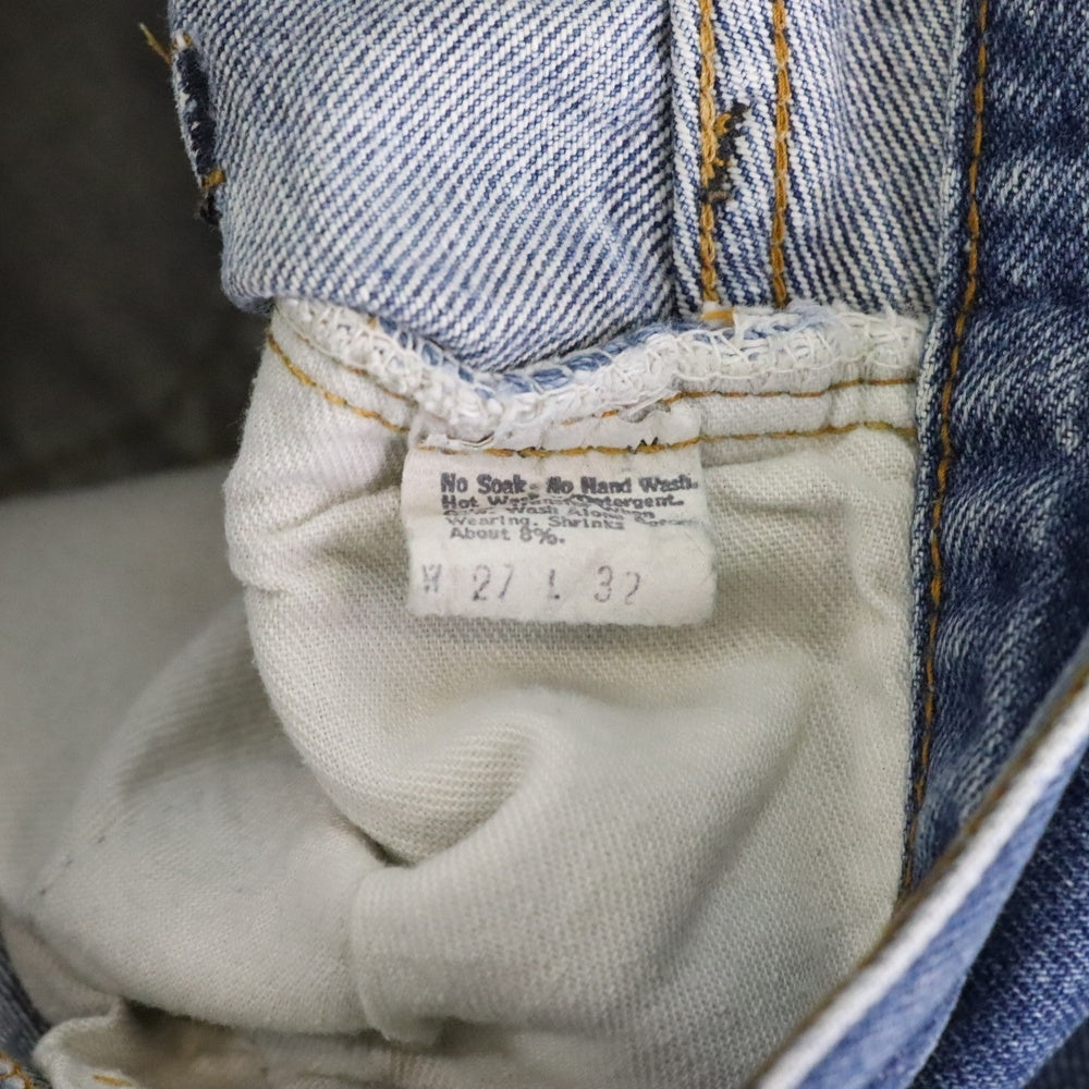 Levi's(リーバイス) 70S VINTAGE 501 66後期 ボタン裏6 スモールe チェーンステッチ 赤耳 ボタンフライ ヴィンテージ デニムパンツ レディース インディゴ