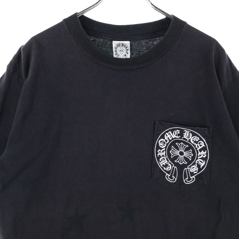 CHROME HEARTS(クロムハーツ) CH T-SHIRT バックスクロールラベル 両面プリント半袖Tシャツ カットソー ブラック