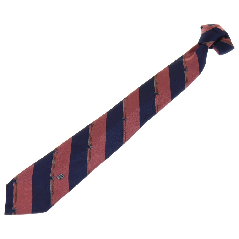 CELINE(セリーヌ) トリオンフ ストライプ シルクタイ ネクタイ パープル/ピンク