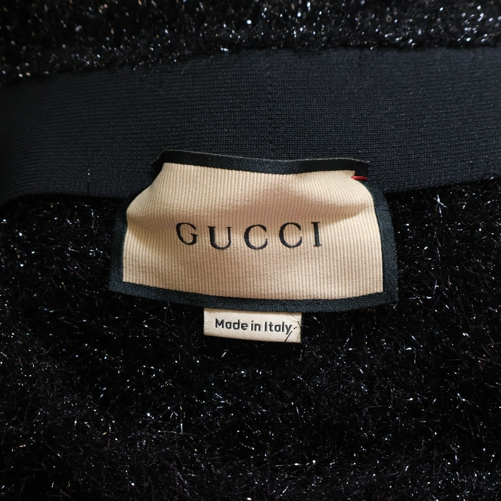 GUCCI(グッチ) シャギー ラメニット インターロッキングG スカート ブラック 761020 XKDKI