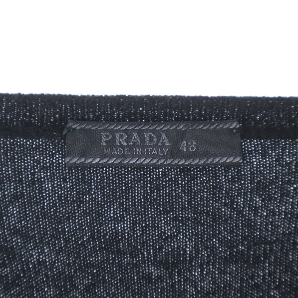PRADA(プラダ) Vネック ニット セーター ブラック